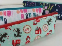 Easy triangle pencil case to sew, free sewing pattern