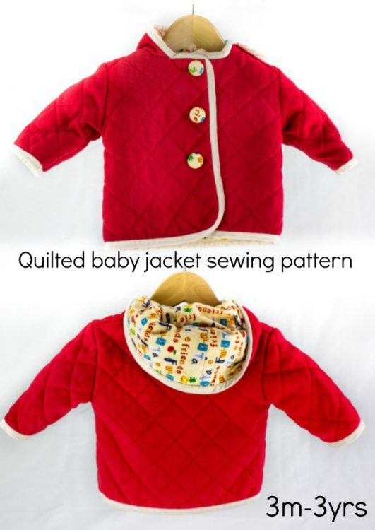 Quilted Baby Jacket sewing pattern (6mths3yrs) Sew Modern Kids