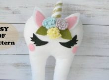 Unicorn tooth fairy pillow sewing pattern