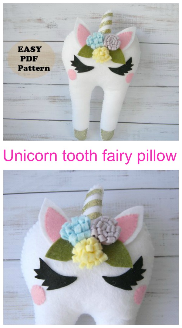 Unicorn Tooth Fairy Pillow sewing pattern