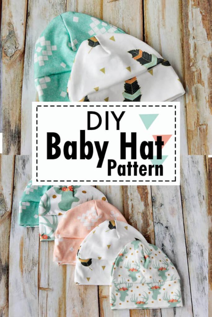 Free baby hat sewing pattern. Picture of baby hats to sew in various different sizes