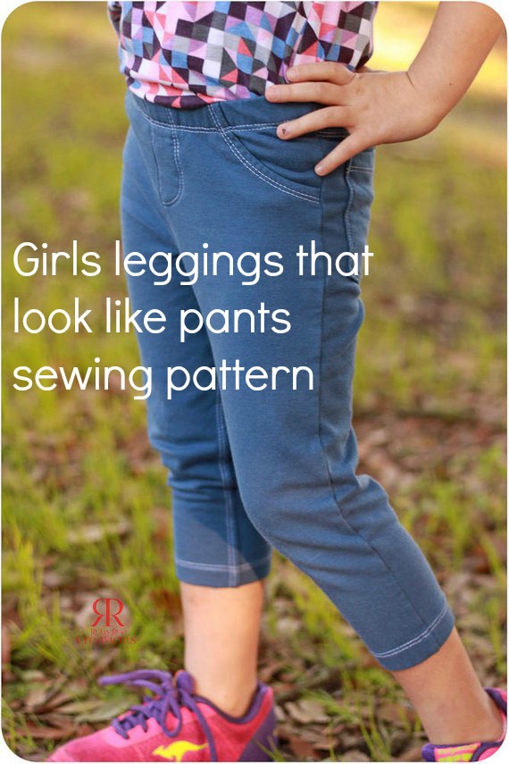 girls leggings sewing pattern, jeggings, jeans