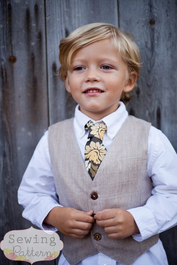 Connor Boys Vest Waistcoat sewing pattern (12mths-8yrs)