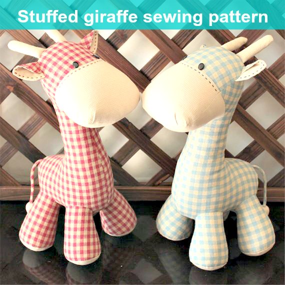 Giraffe stuffed store animal pattern