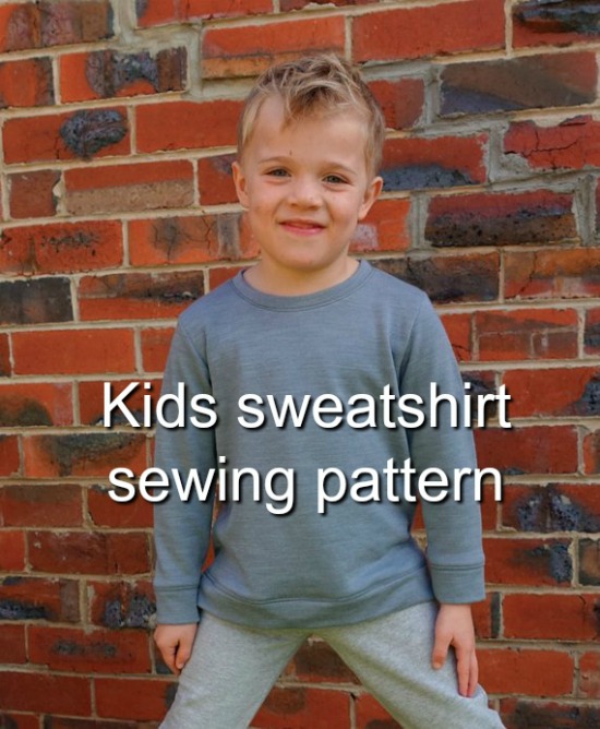 Sammi Sweatshirt, Boys or Girls Multi-size Sweatshirt sewing pattern