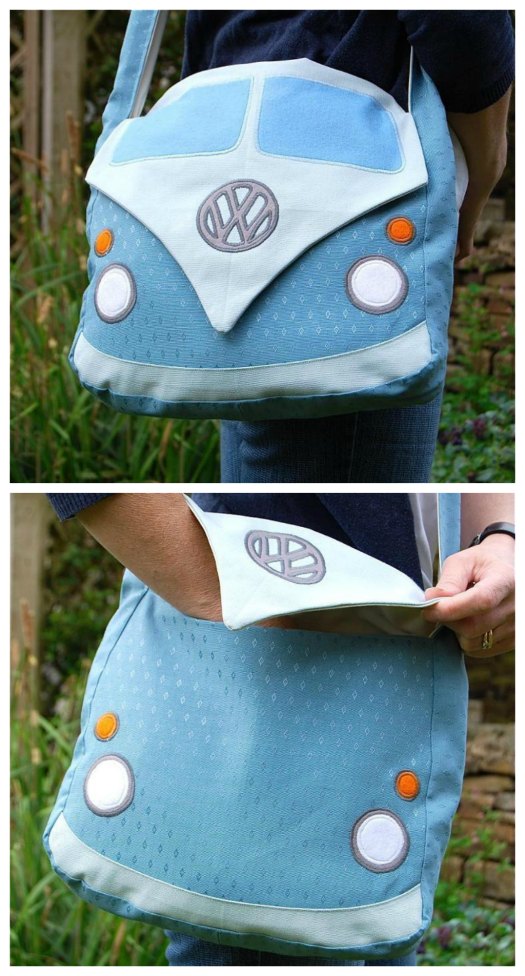 If you want to make a really fun bag for your older children or friend's children then you can get this downloadable pattern here. This sewing pattern allows you to make this very unique bag based on the Splitscreen Volkswagon Campervan. This bag definitely stands out from the crowd and will get many admirers.
