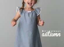 This flutter sleeve sundress looks super cute and as a wonderful bonus, the designer has supplied a FREE tutorial and pattern. It's one of the first sewing patterns the designer published years ago and it’s still one of her favorite things she has ever sewn for her daughter.