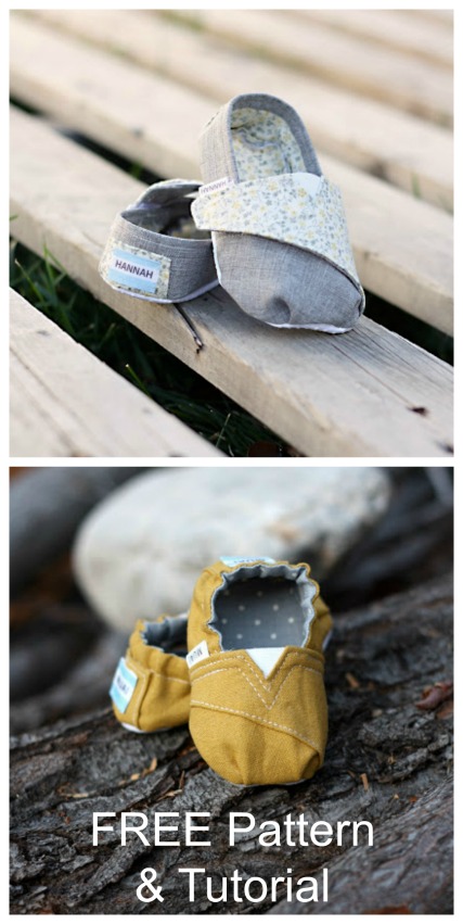 Toms-Inspired Baby and Toddler Shoes - FREE pattern and tutorial