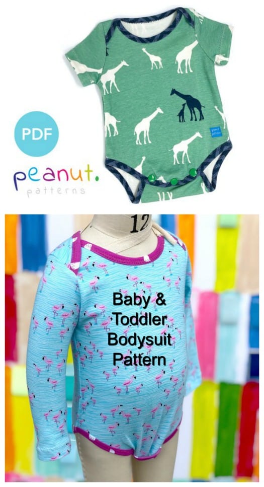 Baby and Toddler Onesie Bodysuit sewing pattern (preemie to 6yrs)