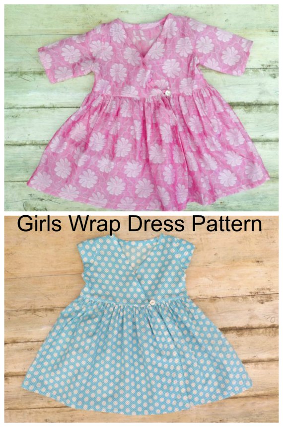 Easy Girls Wrap Dress sewing pattern (18m-7yrs)