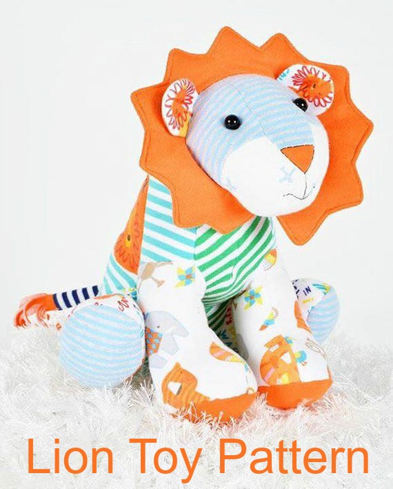 Lion Cuddly Toy Plushie sewing pattern