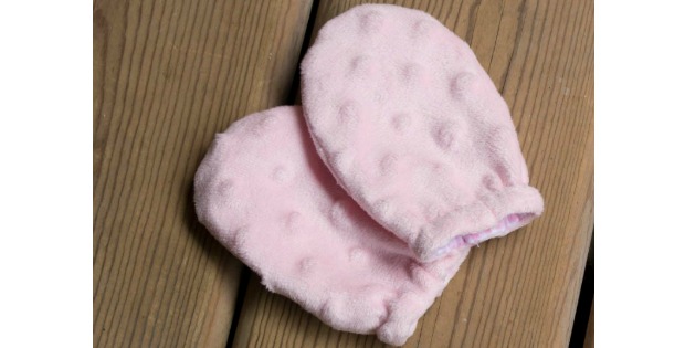 Adorably Soft Baby Scratch Mittens FREE sewing video tutorial