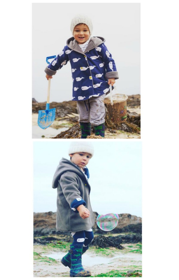 Reversible Unisex Hooded Jacket sewing pattern for Baby to 10yrs