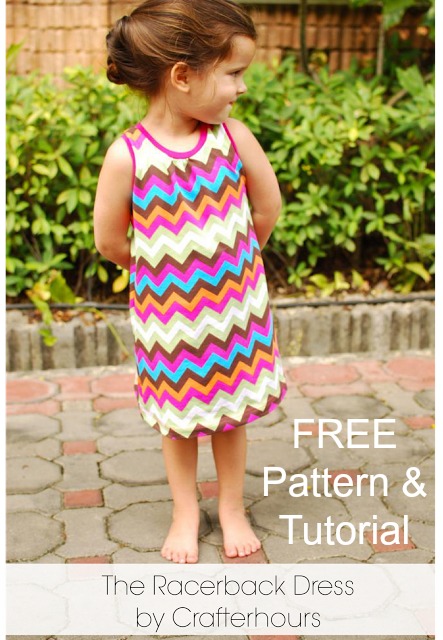 Racerback Dress FREE tutorial & pattern (12mths-8yrs)