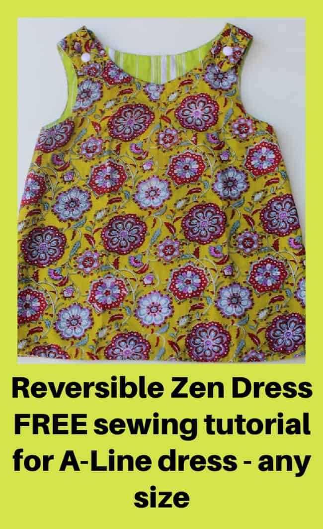 Reversible Zen Dress - FREE sewing tutorial for A-Line dress - any size -  Sew Modern Kids