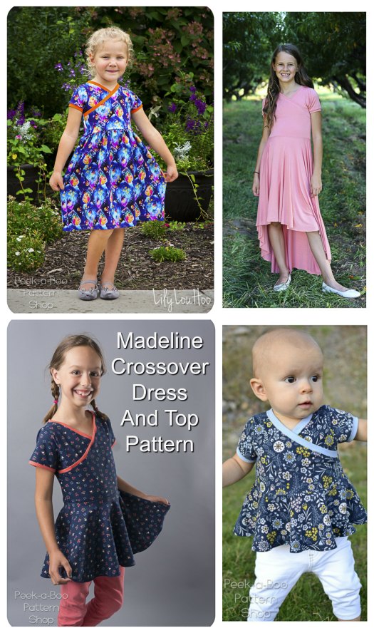 Madeline Crossover Dress and Top pattern (3m to 12y) - Sew Modern Kids