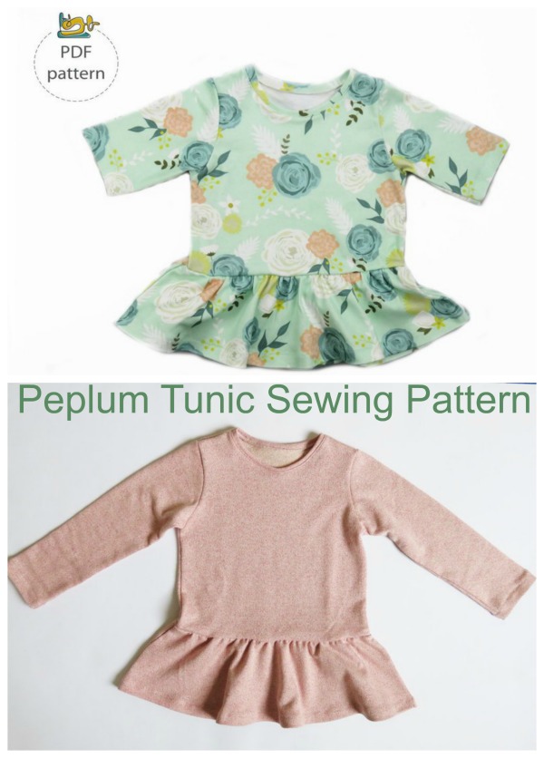 Peplum Tunic Sewing Pattern (3 months to 7 years)