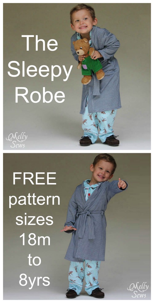 The Sleepy Robe FREE sewing pattern (18 mths to 8 yrs)