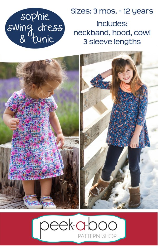 It's clear to see from these amazing photos that this awesome pattern gives you lots of scope to make many alternatives to this designers wonderful project, depending on what season of the year it is. In addition, the Sophie Swing Dress Tunic is comfy to wear and quick and easy to sew!