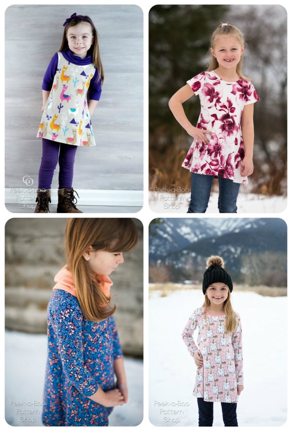 It's clear to see from these amazing photos that this awesome pattern gives you lots of scope to make many alternatives to this designers wonderful project, depending on what season of the year it is. In addition, the Sophie Swing Dress Tunic is comfy to wear and quick and easy to sew!