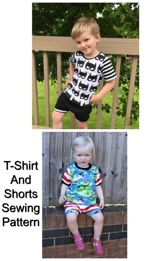 This wonderful designer has taken two of her most popular patterns and put them together as a set. This easy and really cute T-shirt and Shorts sewing pattern is ideal for a beginner level sewer. Both projects have been designed to use the lowest amount of fabric and the designers suggested fabrics are Jersey Knit, Interlock, Stretch fabrics.