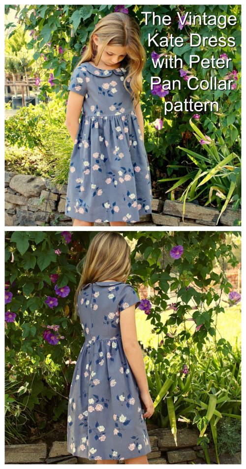 The Vintage Kate Dress (Peter Pan Collar) sewing pattern 2-8 years