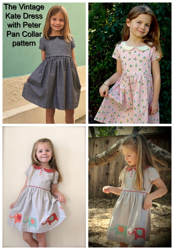 The Vintage Kate Dress (Peter Pan Collar) sewing pattern 2-8 years ...