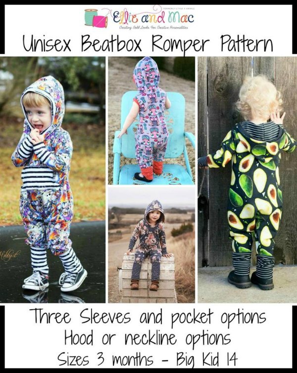 This is The Unisex Beatbox Romper Sewing Pattern. The customer reviews for this romper suit so far have been just awesome with 27 five stars and 1 four star. With those kinds of reviews, we are sure you will be extremely happy with this designers pattern. It’s a must have for any trendy comfort loving kid and is sure to be a new favorite in your little one's wardrobe.