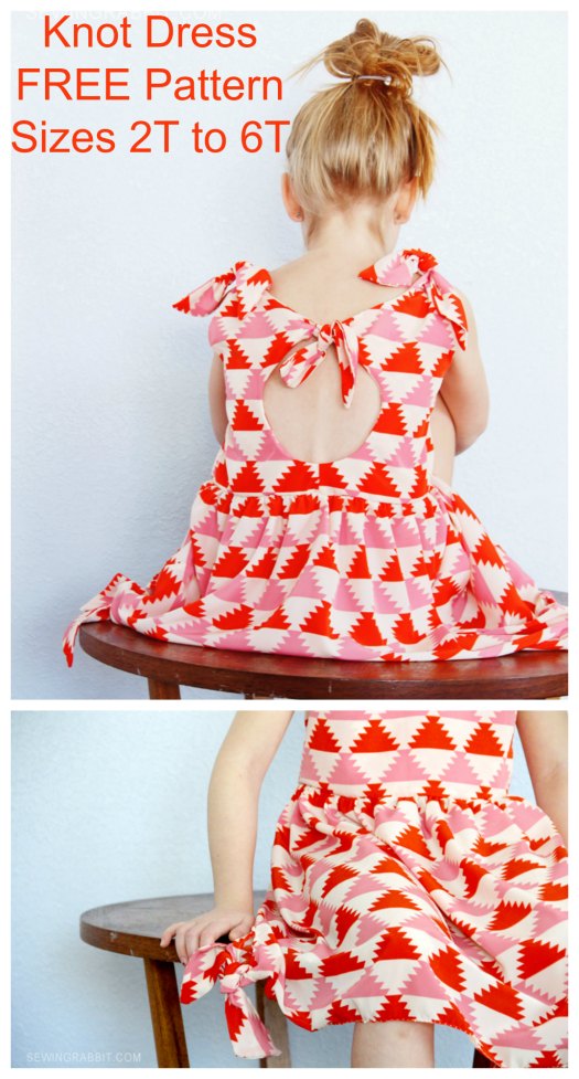 Knot Dress - FREE sewing pattern - sizes 2T to 6T