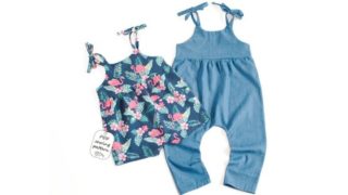 Playsuit / Romper sewing pattern size 1 month to 6 years