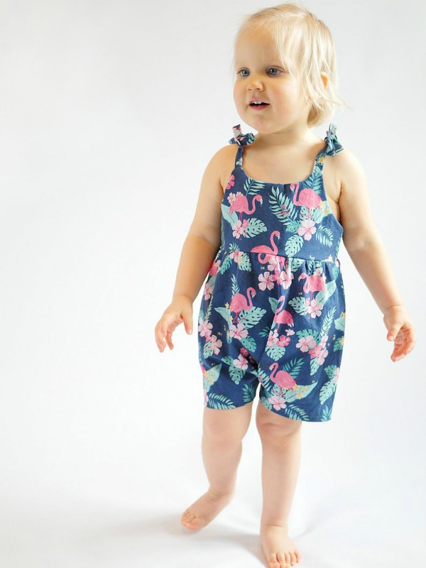 Playsuit / Romper sewing pattern size 1 month to 6 years.