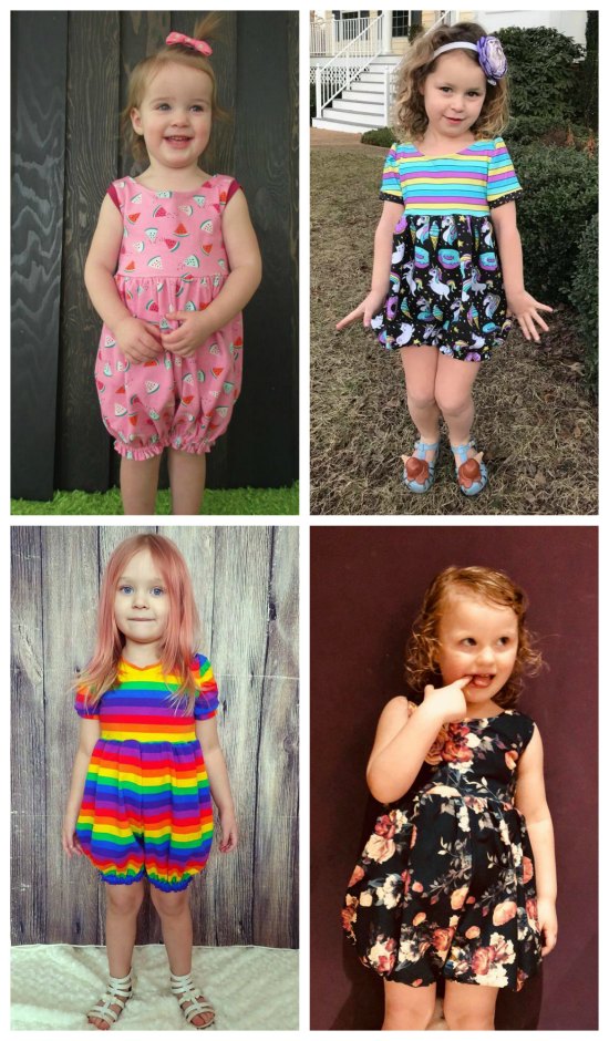 When you get a pattern from this designer they always give you it in plenty of sizes and what's more they give you plenty of options to change up the look. This spring and summer must have is the digital sewing pattern for The Girl's Whimsy Romper & Dress.