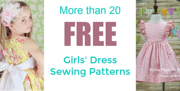 more than 20 free girls dress sewing patterns featured image