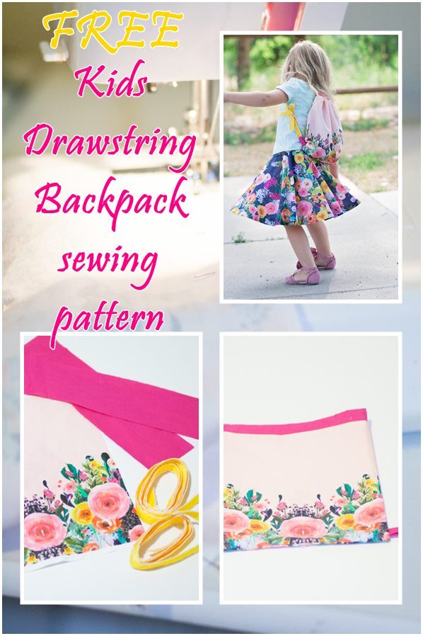 Free Kids Drawstring Backpack sewing pattern