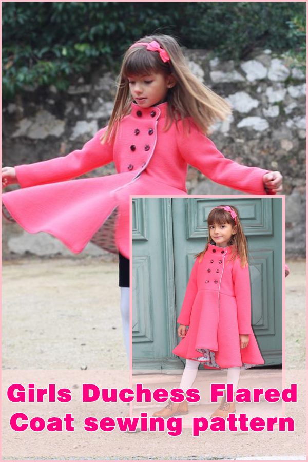 Girls Duchess Flared Coat sewing pattern