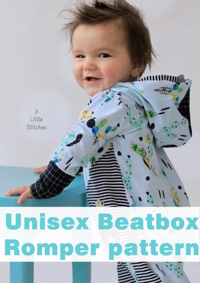 Unisex beatbox romper pattern (3mths-14yrs)