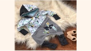 Unisex beatbox romper pattern (3 months to 14 years)