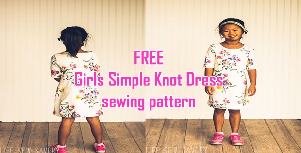 Free Girls Simple Knit Dress sewing pattern (Sizes 4-16)