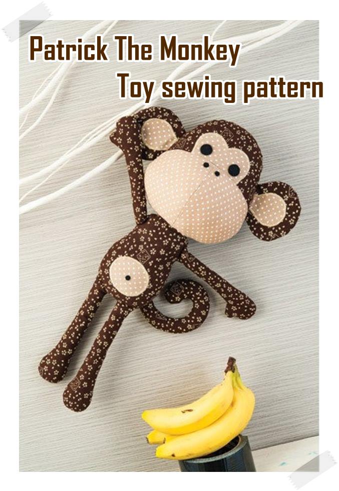 Patrick the Monkey toy sewing pattern