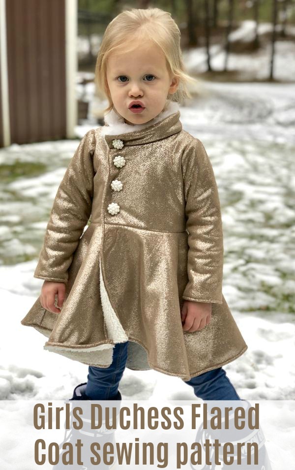 Girls Duchess Flared Coat sewing pattern