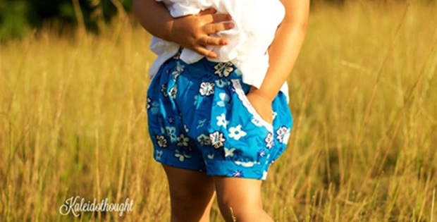 Bubble shorts sewing pattern for toddlers