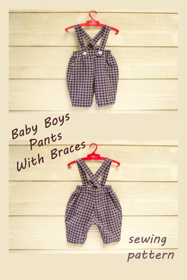 Baby Boys Pants With Braces pattern