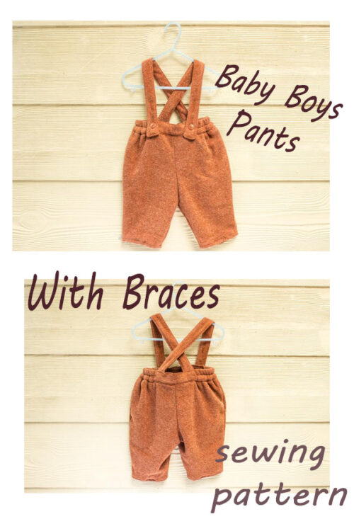 Baby Boys Pants With Braces pattern (3,6,9 months) Sew Modern Kids