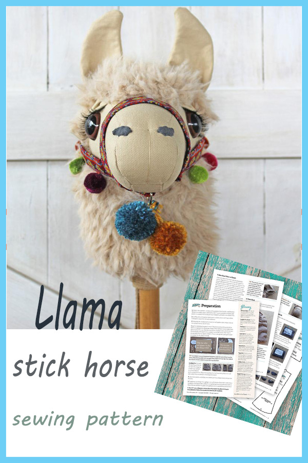 Llama stick horse sewing pattern