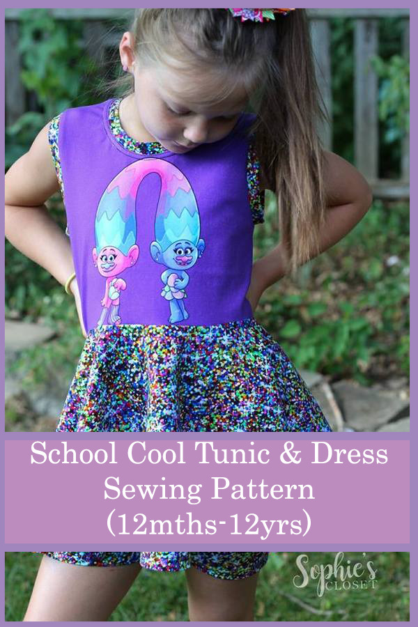 School Cool Tunic & Dress Pattern (12mths-12yrs)