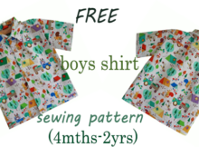 FREE boys shirt sewing pattern (4mths-2yrs)