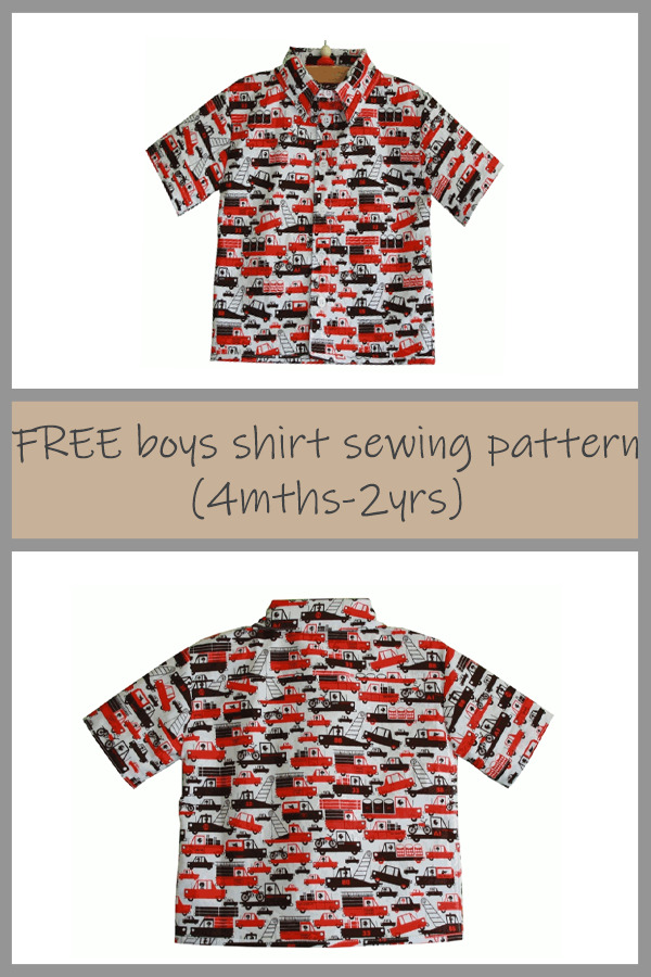 FREE boys shirt sewing pattern (4mths-2yrs)