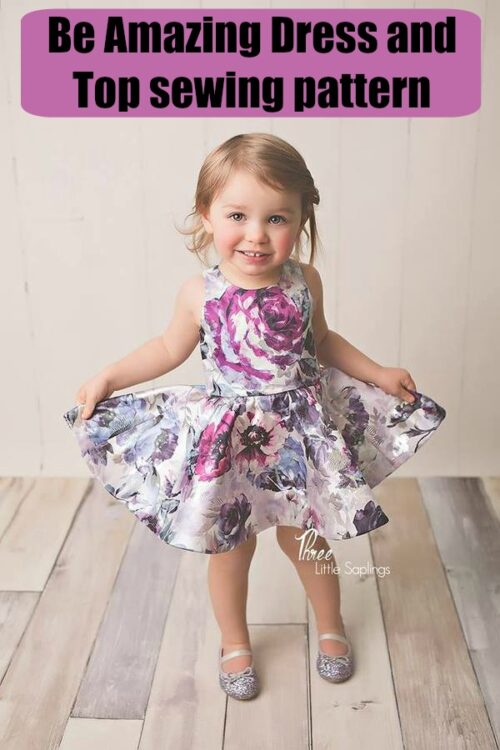 Be Amazing Dress and Top Sewing Pattern (12mths-14yrs) - Sew Modern Kids