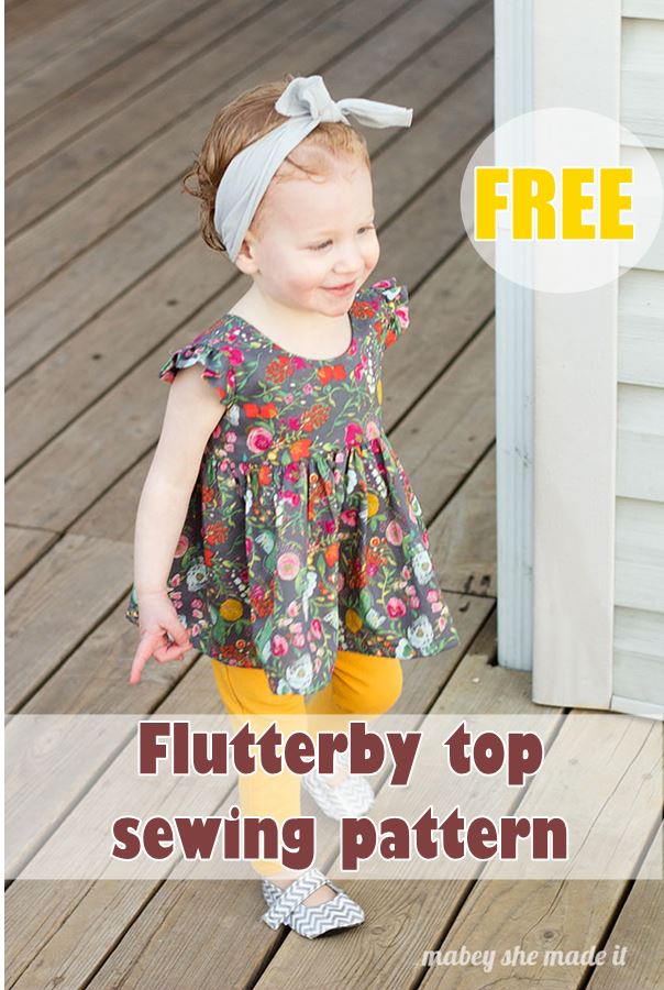 FREE Flutterby Top sewing pattern (18 months) - Sew Modern Kids