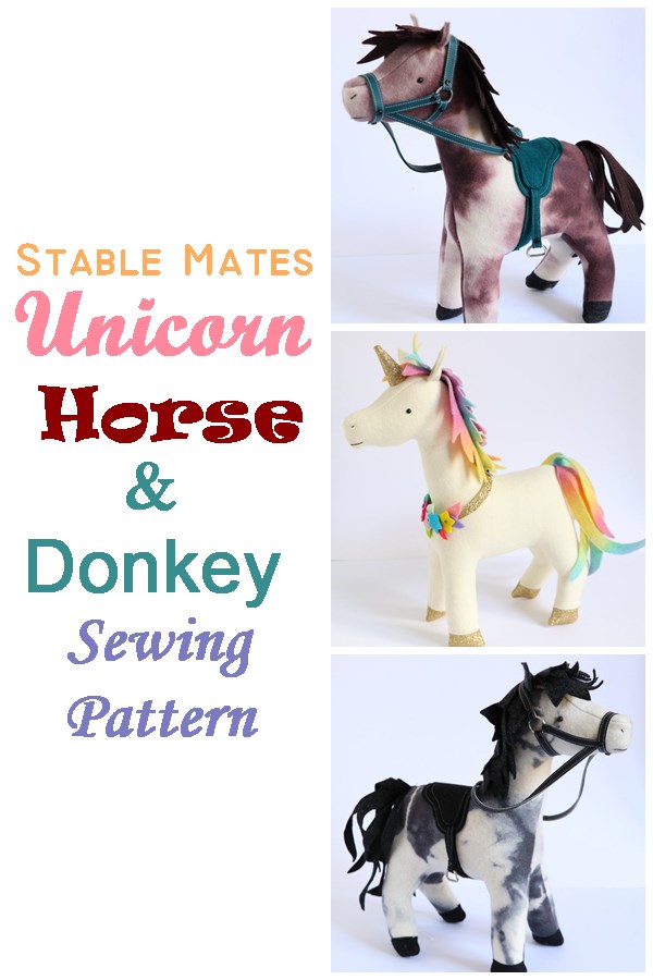 Stable Mates Unicorn Horse Donkey sewing pattern